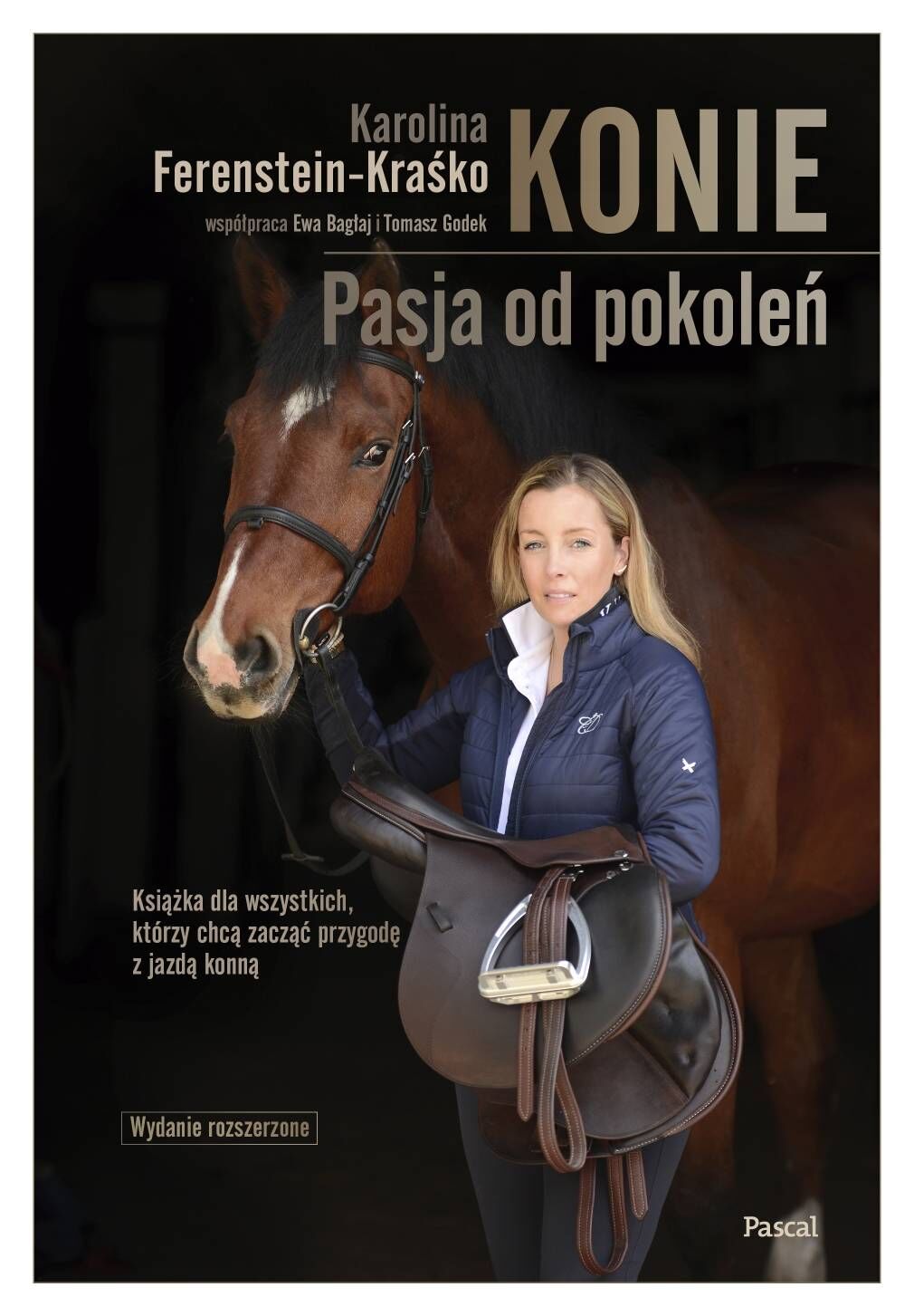 Okładka książki "Konie. Pasja od pokoleń" Karoliny Ferenstein-Kraśko.